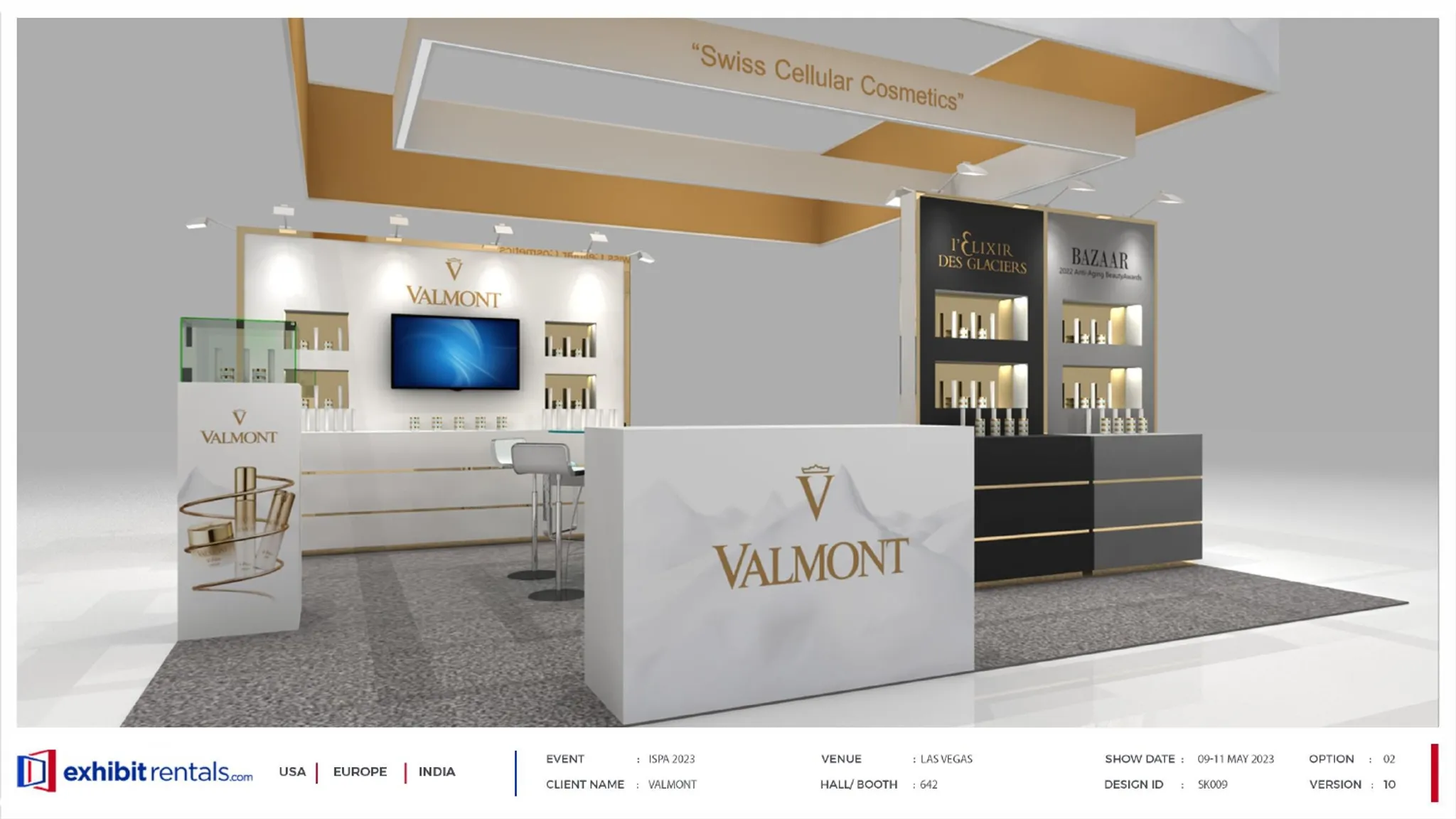 20x20 Island booth design by Exhibit-Rentals